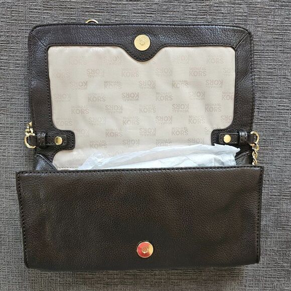 Michael Kors Brown Hamilton Whipped Leather Handbag Shoulder Bag 6 X 10 - Picture 12 of 16